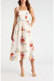 Reformation Everett Sleeveless Linen Mid Dress at Nordstrom