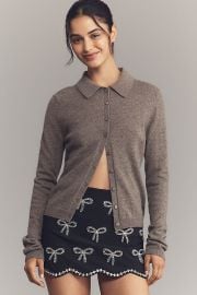 Reformation Florentina Cashmere Collared Cardigan Sweater at Anthropologie