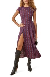 Reformation Gavin Midi Dress in Marron at Nordstrom Rack