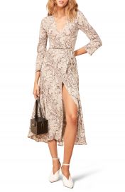 Reformation Jaz Wrap Midi Dress   Nordstrom at Nordstrom