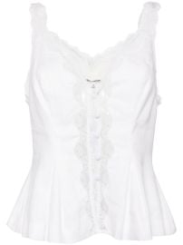 Reformation Josefina Linen Top White at Farfetch