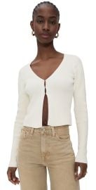 Reformation Kaitlyn Cotton Cardigan Ivory L at Shopbop
