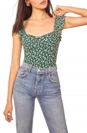 Reformation Lisbon Ruffle Shoulder Top   Nordstrom at Nordstrom