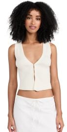 Reformation Myrtle Cotton Sweater Vest Fior Di Latte S at Shopbop
