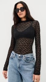 Reformation Nell Top in Black Lace at Shopbop