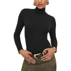 Reformation Nell Turtleneck Jersey Top at Nordstrom