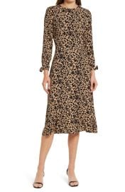 Reformation Port Print Long Sleeve Midi Dress at Nordstrom