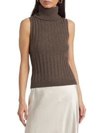 Reformation Rowyn Cashmere Turtleneck Tank at Saks Fifth Avenue