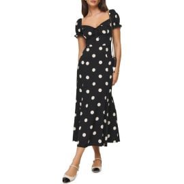 Reformation Shyla Polka Dot Midi Dress at Nordstrom