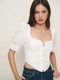 Reformation Simmie Linen Top at Reformation