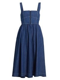 Reformation Tagliatelle Denim Midi Dress at Saks Fifth Avenue