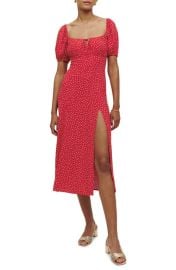 Reformation Teyana Polka Dot Midi Dress at Nordstrom