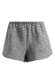 Reformation Tiffie Check Linen Shorts at Nordstrom