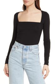 Reformation Walter Top in Black  at Nordstrom