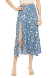 Reformation Zoe Side Slit Midi Skirt at Nordstrom