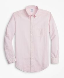 Regent fit garment dyed seersucker sport shirt at Brooks Brothers