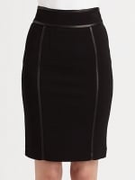 Regina's black leather skirt on OUAT at Saks Fifth Avenue