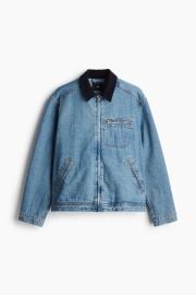 Regular Fit Denim Jacket with Corduroy Collar - Denim blue - Men HampM US at H&M