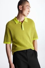 Regular Fit Knitted Polo Shirt by Cos at Cos