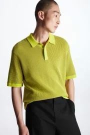 Regular Fit Knitted Polo Shirt by Cos  at Cos