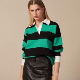 Regular Fit Polo Style Sweater at Sandro