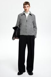 Regular Fit Wool-Blend Jacket - Blackwhite - Men HampM US at H&M