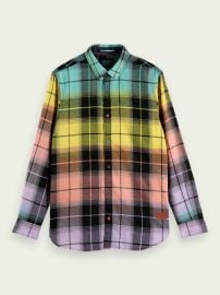 Regular-fit colourful checked flannel shirt  Shirts ls  Men Clothing at Scotch  Soda at Scotch & Soda