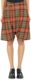 Regulation Yohji Yamamoto Plaid Sarouel Shorts at Barneys