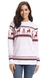 Reindeer Snowflakes Sweater by Abollria at Amazon