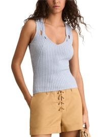 Reiss Alethia Twist Strap Linen-Blend Vest Bluefly at Bluefly