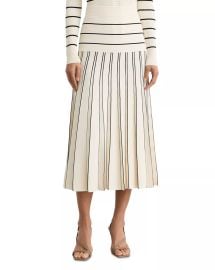 Reiss Alice Pleated Skirt in Ivory Black at Bloomingdales