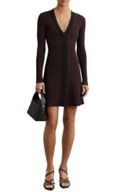 Reiss Alma Long Sleeve Rib Minidress at Nordstrom