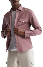 Reiss Arlo Cotton Canvas Button-Up Shirt Jacket at Nordstrom