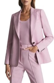 Reiss Aura Peak Lapel Blazer in Pink Size 2 Us at Nordstrom