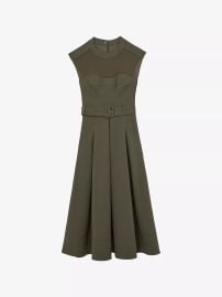 Reiss Ava Belted Midi Dress in Khaki Green at Selfridges