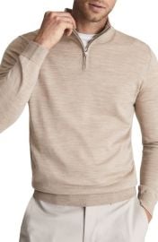 Reiss Blackhall Quarter Zip Wool Sweater at Nordstrom