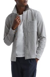 Reiss Cathu Check Cotton Blend Overshirt at Nordstrom