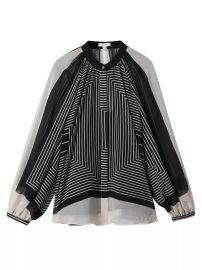 Reiss Charli Blouse in Black Cream at Saks Fifth Avenue