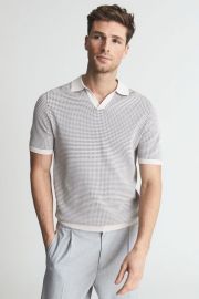 Reiss Chichi Open Collar Contrat Polo Shirt  REISS USA at Reiss