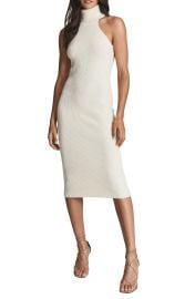 Reiss Clemmy Turtleneck Sleeveless Wool Cashmere Dress in Cream  at Nordstrom