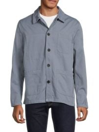 Reiss Conley Solid Shirt Jacket in Soft Blue at Saks Off 5th
