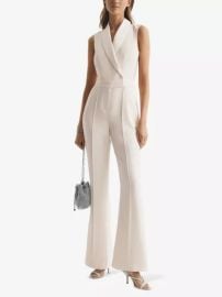 Reiss Dani tuxedo woven jumpsuit at Selfridges