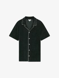 Reiss Defoe Regular Fit Velour Shirt at Selfridges