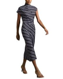 Reiss Dillon Stripe Print Dress ShopSimon at Shop Simon