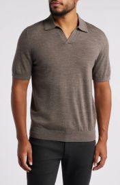 Reiss Duchie Johnny Collar Short Sleeve Polo Sweater at Nordstrom