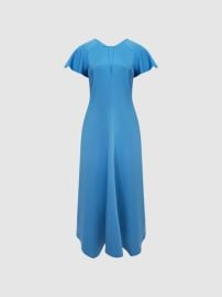 Reiss Eleni Cap Sleeve Maxi Dress REISS USA at Reiss