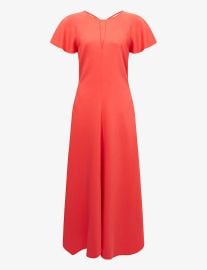 Reiss Eleni Flutter Sleeve Midi Dress at Selfridges