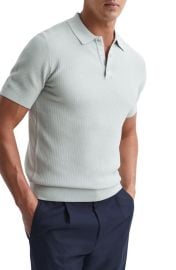 Reiss Felix Textured Sweater Polo at Nordstrom