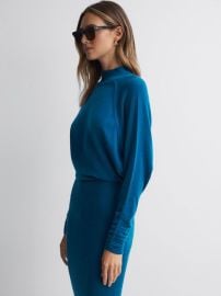 Reiss Freya Knitted Long Sleeve Midi Dress REISS USA at Reiss