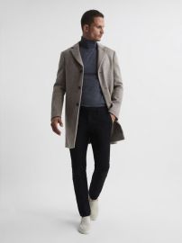 Reiss Gable Single Breasted Wool Overcoat REISS USA at Reiss